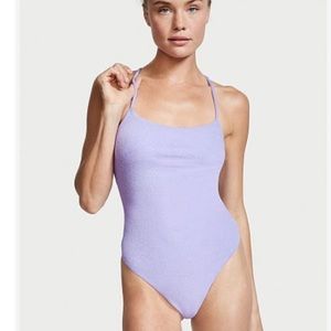 NWT Victorias Secret Terry cloth swimsuit with lace up back